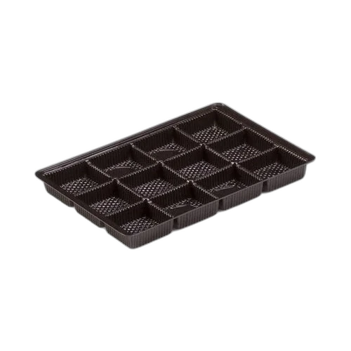 Chocolate packaging tray, thermoformed by Aravinth Polymers, Chennai
