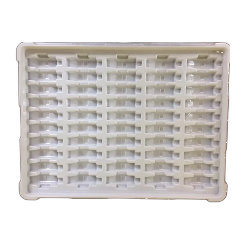 HIPS white industrial tray, thermoformed by Aravinth Polymers, Chennai
